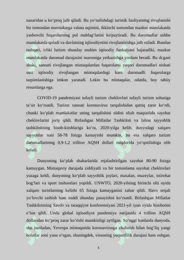 TURKIYA XALQARO TURIZMI 5