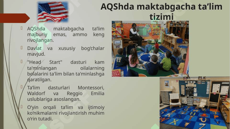 Xorij mamlakatlarida maktabgacha ta’lim tizimi 3