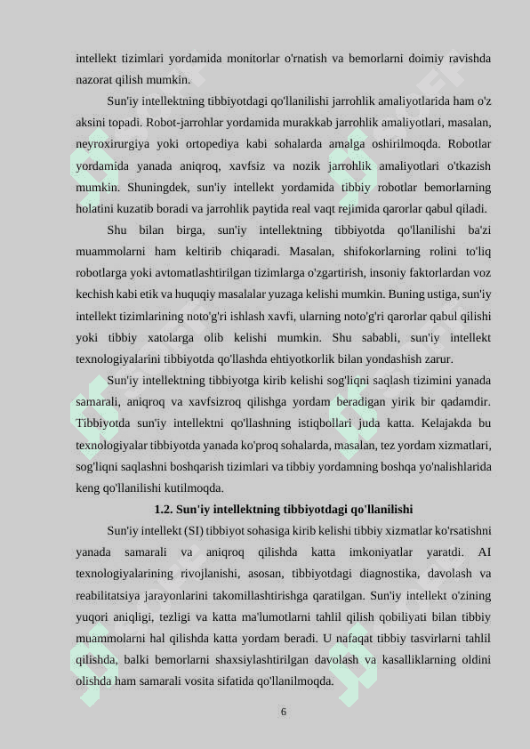 Tibbiyotda sun’iy intellektdan foydalanish bugungi kun va istiqbollar 6