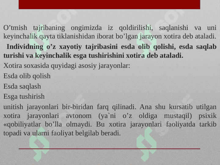 Xotira va genetika 6