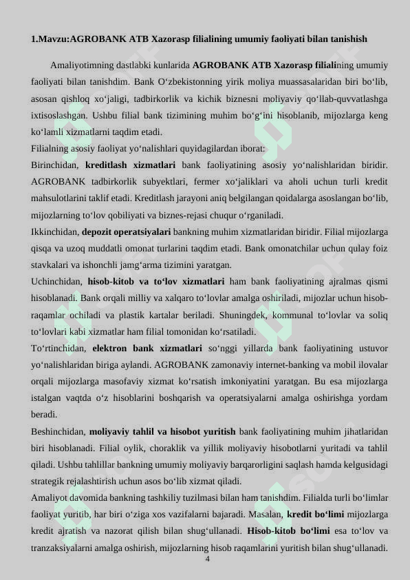 AGROBANK ATB Xazorasp  AMALIYOT DAFTARI    MALAKAVIY AMALIYOT (BITIRUV OLDI) 4