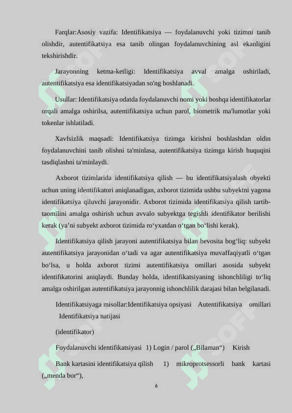 IDENTIFIKATSIYA VA AUTENTIFIKATSIYA USULLARI 6