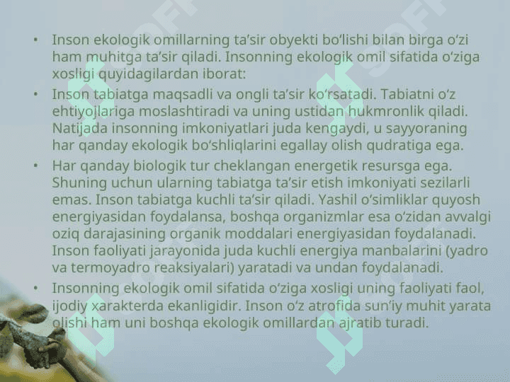 INSON EKOLOGIYASI 5