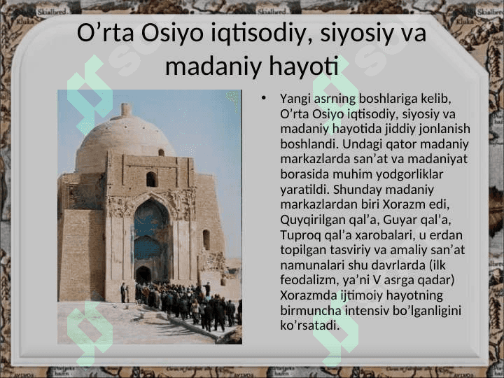 O`RTA ASRLARDA MARKAZIY OSIYODA VOIRLIK SAN’ATI RIVOJI 4