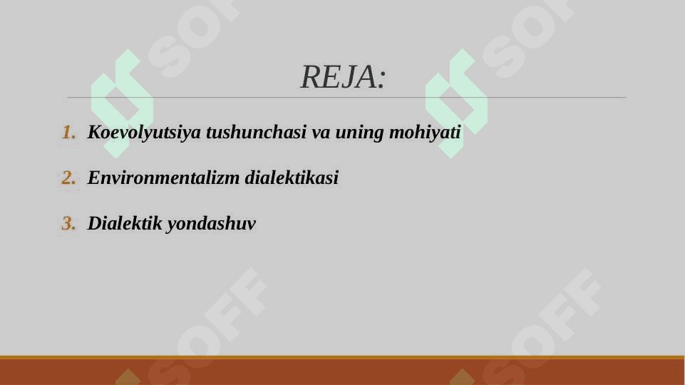 KOEVOLYUTSIYA VA ENVIRONMENTALIZM DIALEKTIKASI 2
