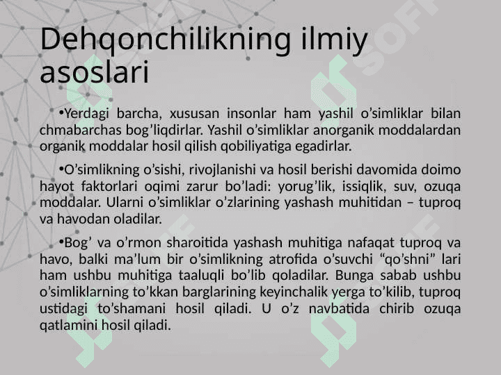 Dehqonchilik ilmiy asoslar 2