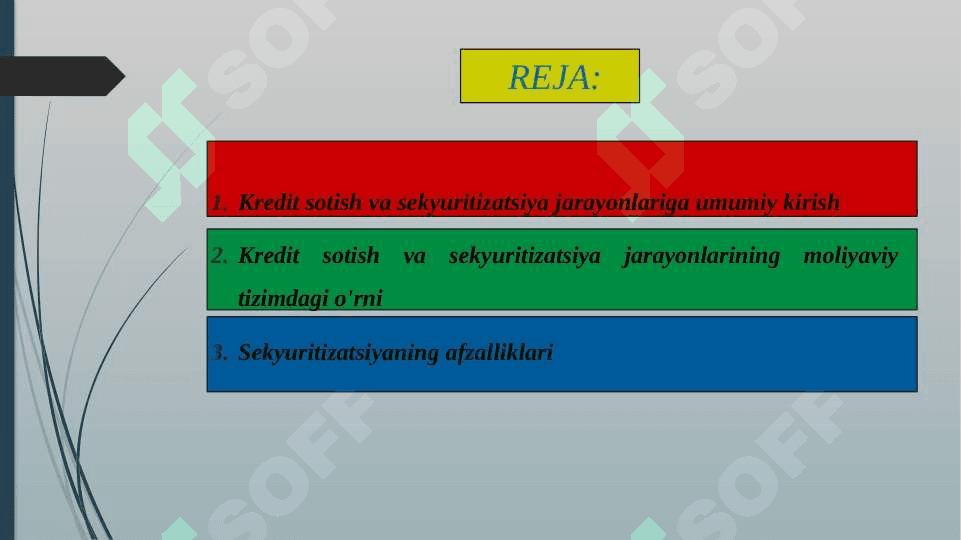 KREDIT SOTISH VA SEKYURITIZATSIYA JARAYONI 2