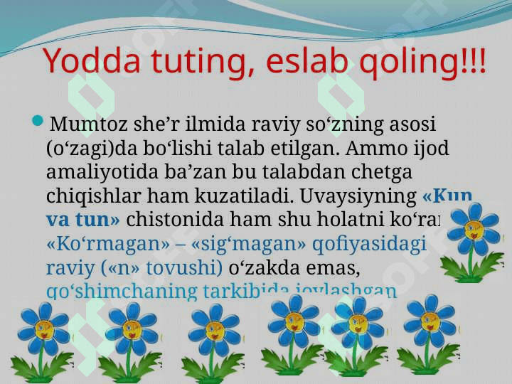 Qofiya va radif 7