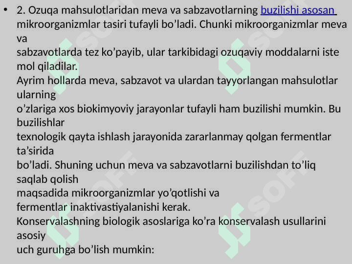 Oziq-ovqat mahsulotilari ishlab chiqarishdagi biotexnologik usullar 5
