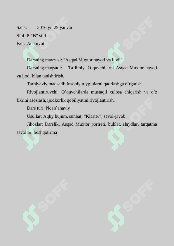 Аsqаd Muхtоr hаyoti vа ijоdi 2