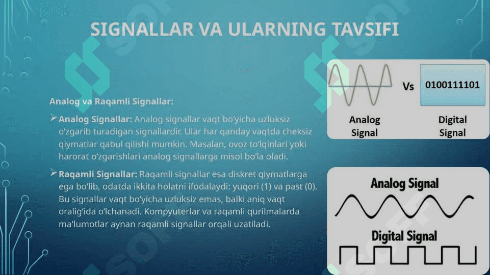 SIGNALLARNI DETEKTORLASH 8