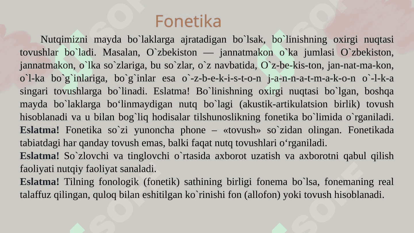 Fonetika va Grafika asoslarini o’rgatish metodikasi 5