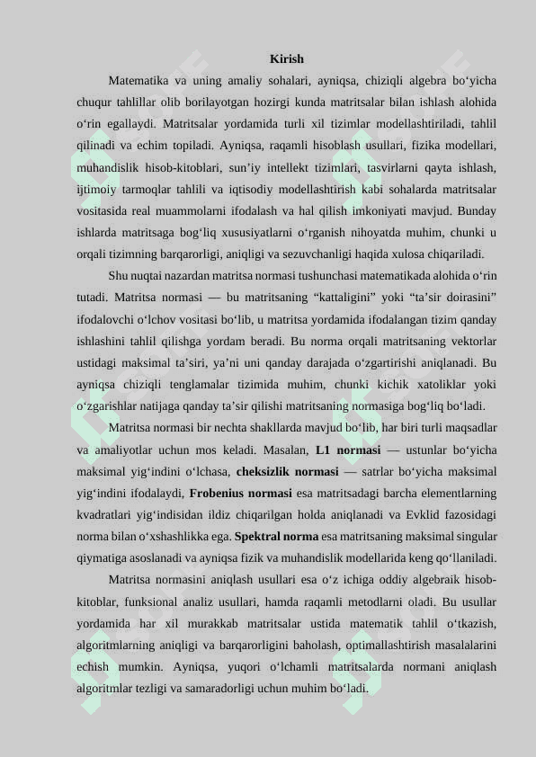 Matritsa normasi va uni aniqlash usullari 3