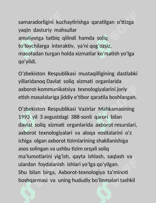 Soliq tizimda axborot komplekslari va texnologiyalari 2
