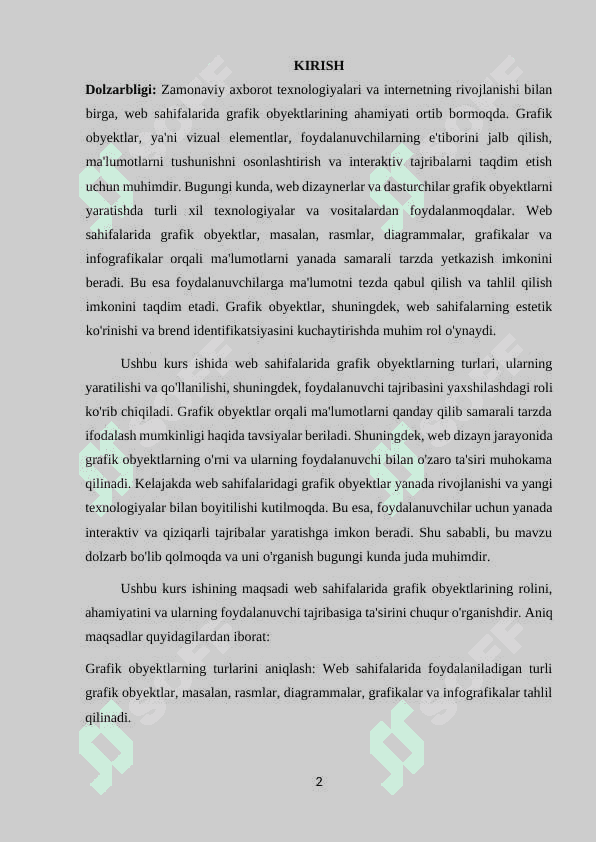 Web sahifalarning grafik obeyktlari 2