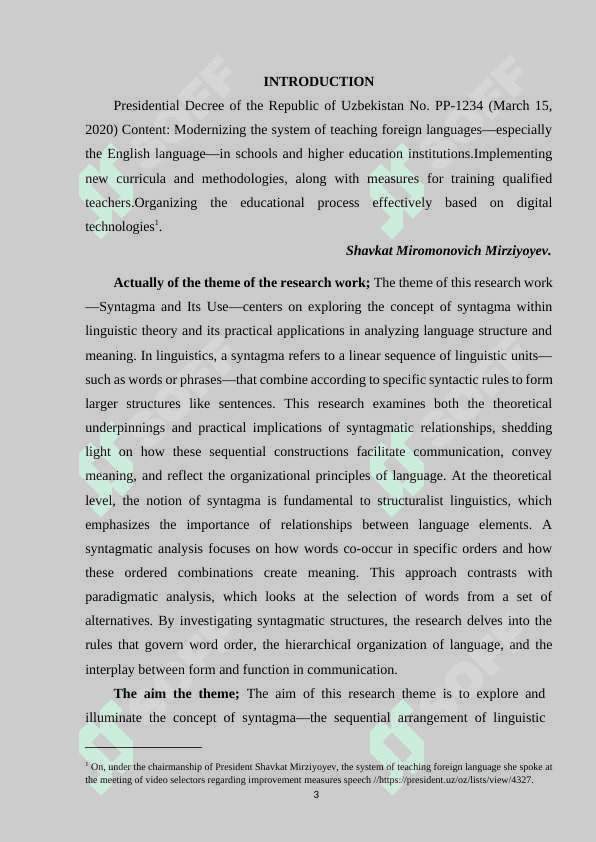 SYNTAGMA AND ITS USE 3