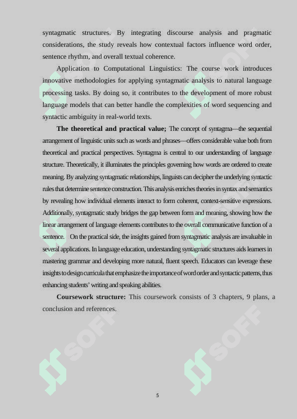 SYNTAGMA AND ITS USE 5