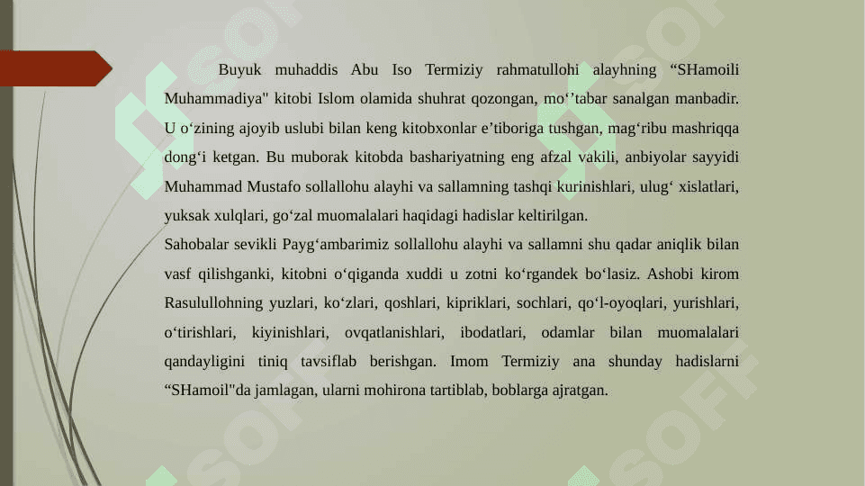 Shamoli Muhammadiya asari 4