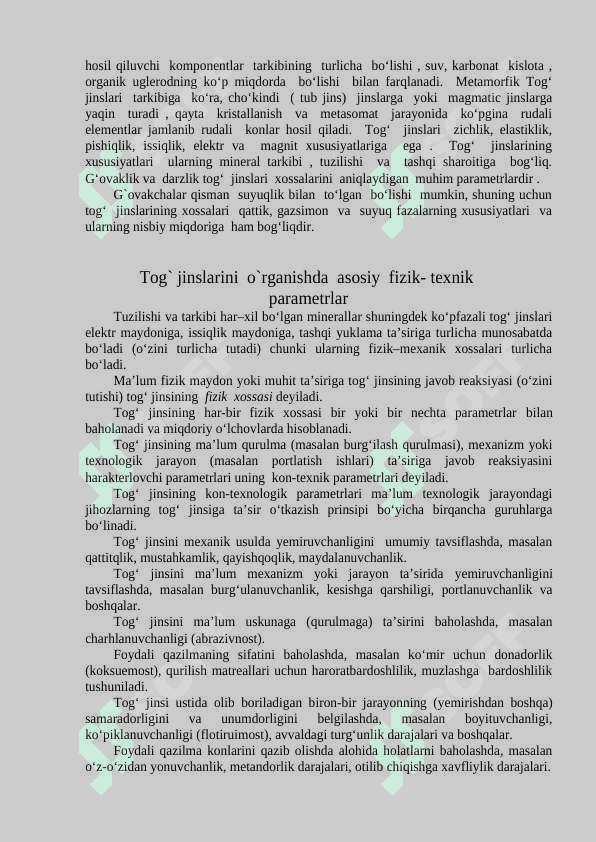 KON JINSI  VA  ULARINING  ASOSIY FIZIK-MEXANIK XOSSALARI. 2