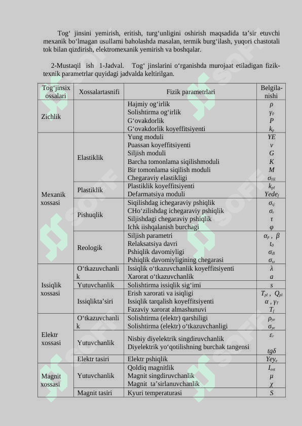 KON JINSI  VA  ULARINING  ASOSIY FIZIK-MEXANIK XOSSALARI. 3