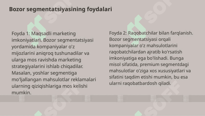Bozor segmentatsiyasi va xaridorlar turlari 4