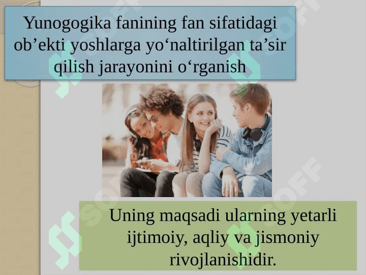 Yunogogika – pedagogikaning mustaqil sohasi sifatida 7