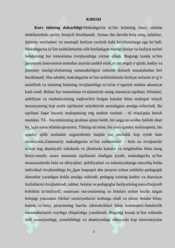 MAKTABGACHA TA’LIM TASHKILOTLARIDA MASHG‘ULOT (FAOLIYAT) TURLARI 3