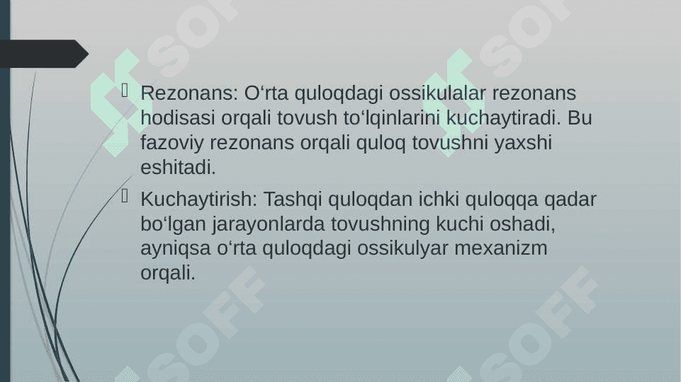 Eshitish sistemasining fizik xususiyatlari. Eshitish buzilishini tiklovchi qurilmalar. 4