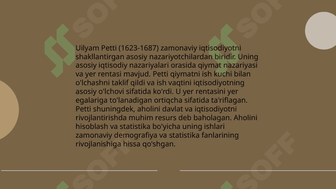 Uilyam Petti va uning iqtisodiy nazariyasi 4