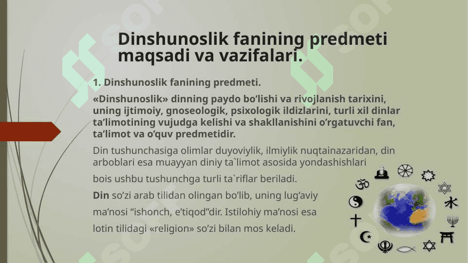 DINSHUNOSLIK FANIGA KIRISH 3