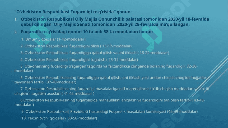 ’O’zbekiston Respublikasi Fuqaroligi to’g’risida’’gi qonun 4