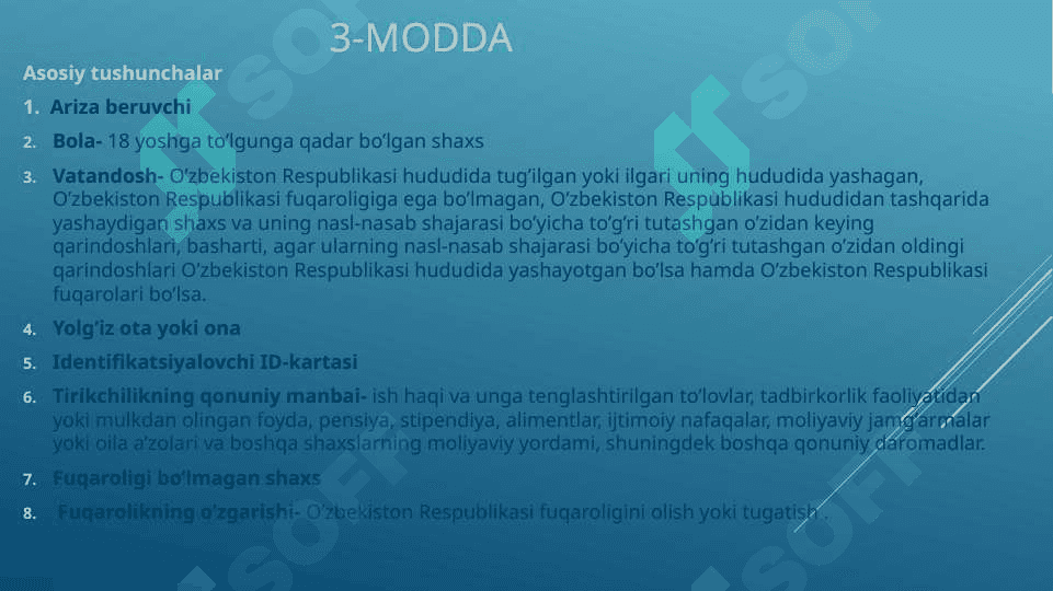 ’O’zbekiston Respublikasi Fuqaroligi to’g’risida’’gi qonun 5