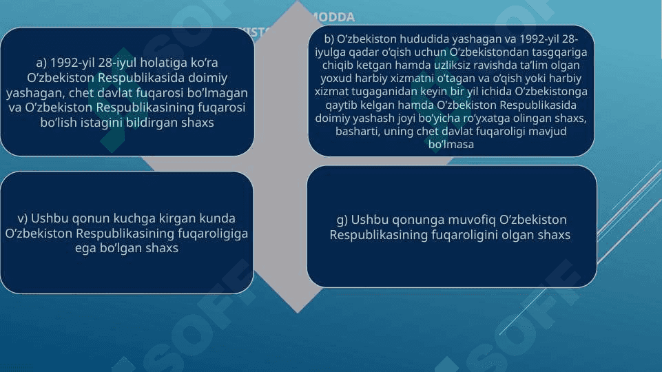 ’O’zbekiston Respublikasi Fuqaroligi to’g’risida’’gi qonun 8
