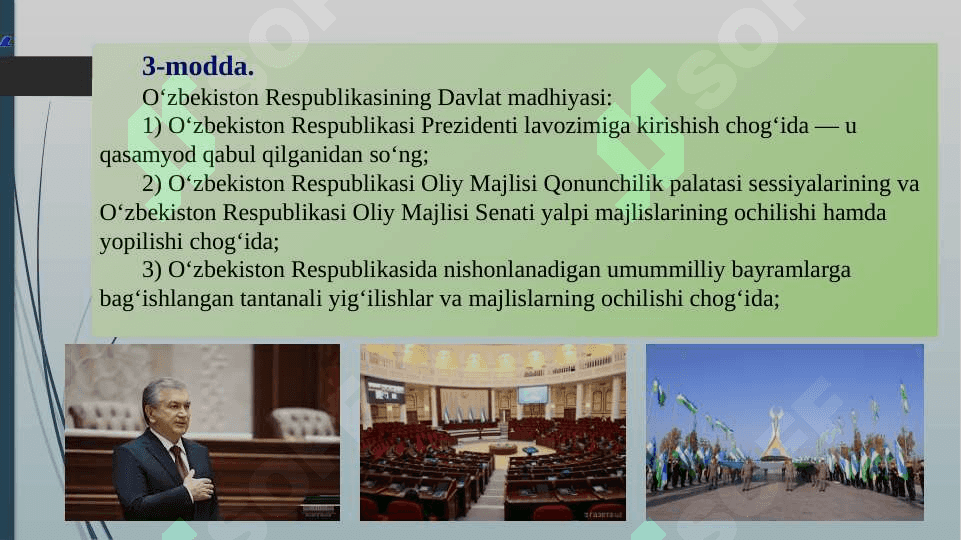 O‘zbekiston Respublikasining Davlat madhiyasi to‘g‘risida 4