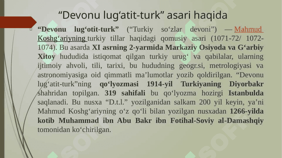 XI-XII asr o‘zbek lug‘atchiligi. 5