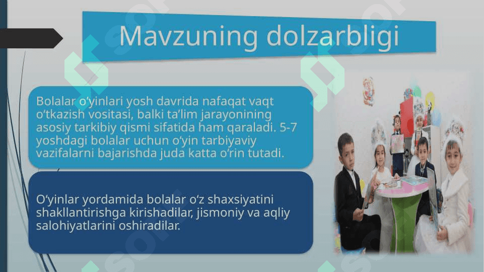 Bola shaxsiyatini shakllantirishda o‘yinIaming ahamiyati 3