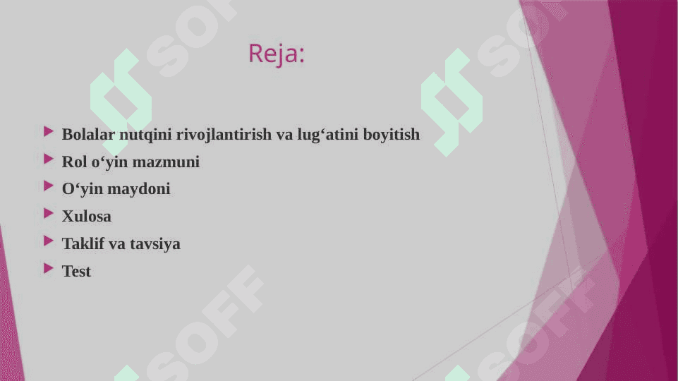 O'yinning asosiy tarkibiy qismlari mavzu, syujet, rol o'yin mazmuni 3