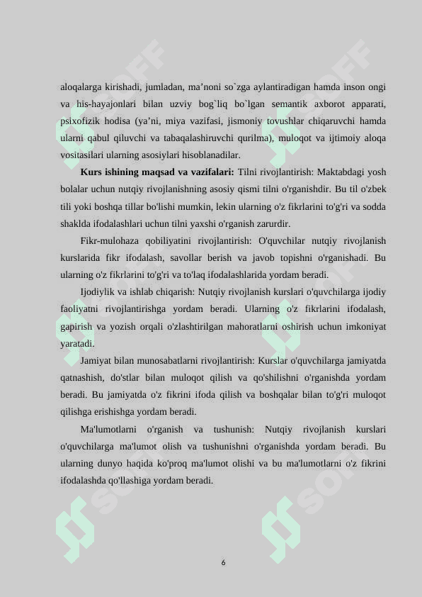 MAKTABGACHA YOSHDAGI BOLALAR NUTQINI RIVOJLANTIRISH VAZIFALARI 6
