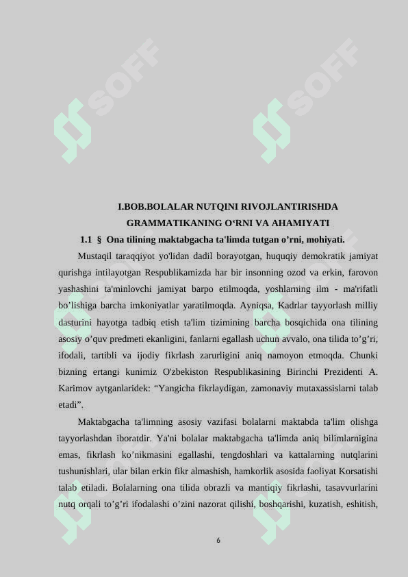 NUTQ TUSHUNCHASI VA UNI RIVOJLANTIRISH VAZIFALARI 6