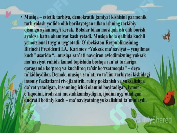 Maktabgacha ta'lim tashkilitlari o’rta guruhlarida musiqa mashg'ulotlari 3