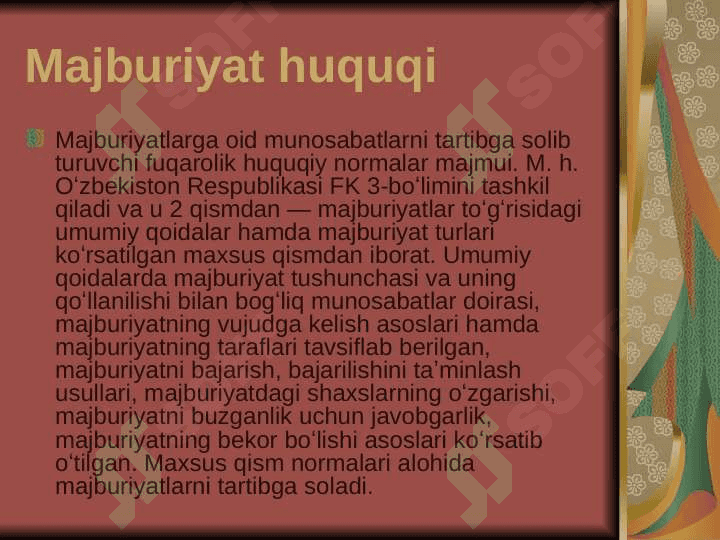 Majburiyat huquqi 2