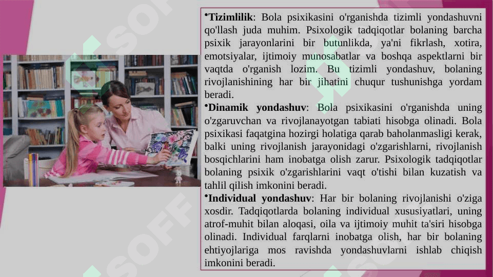 Bola psixikasini o'rganish prinsiplari 5