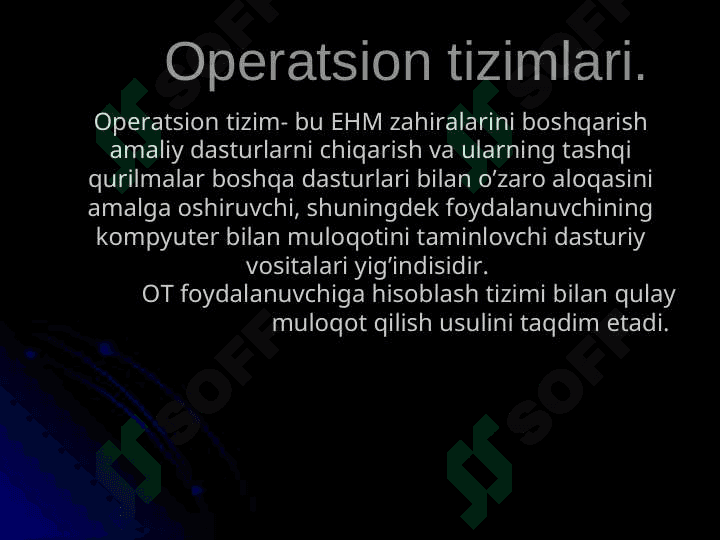 Operatsion tizimlari 2