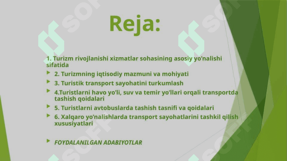TURISTLARGA TRANSPORT XIZMATI KO’RSATISH 2