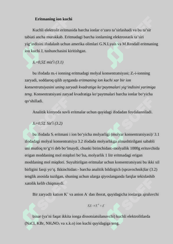 Eritmaning ion kuchi 3
