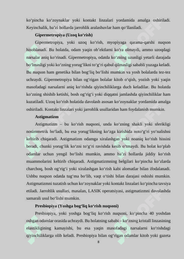 KOʻRISHDA NUQSONI BOʻLGAN BOLALAR NUTQINI TEKSHIRISH 8