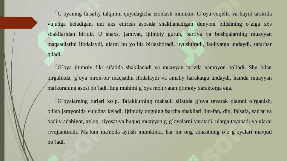 G`oyaning shakllanishi va uni amalga oshirish yo`lari 5