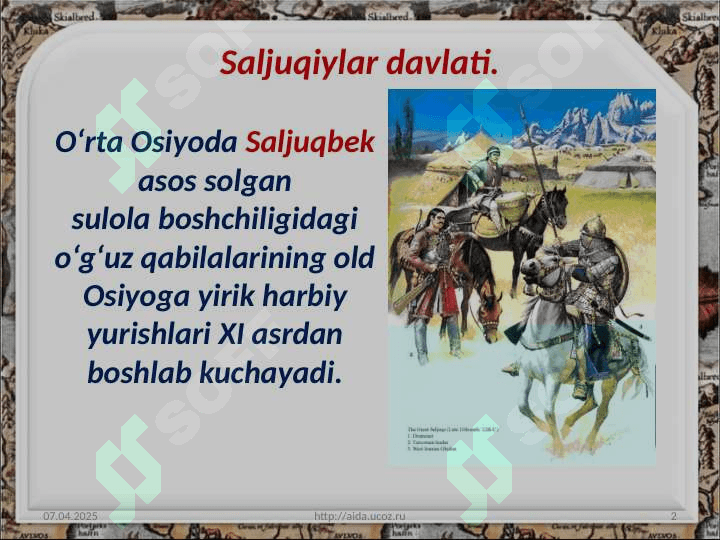 SALJUQIYLAR DAVLATI. 2