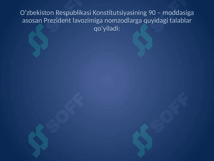 Prezidentlik to’g’risidagi qonun. 7