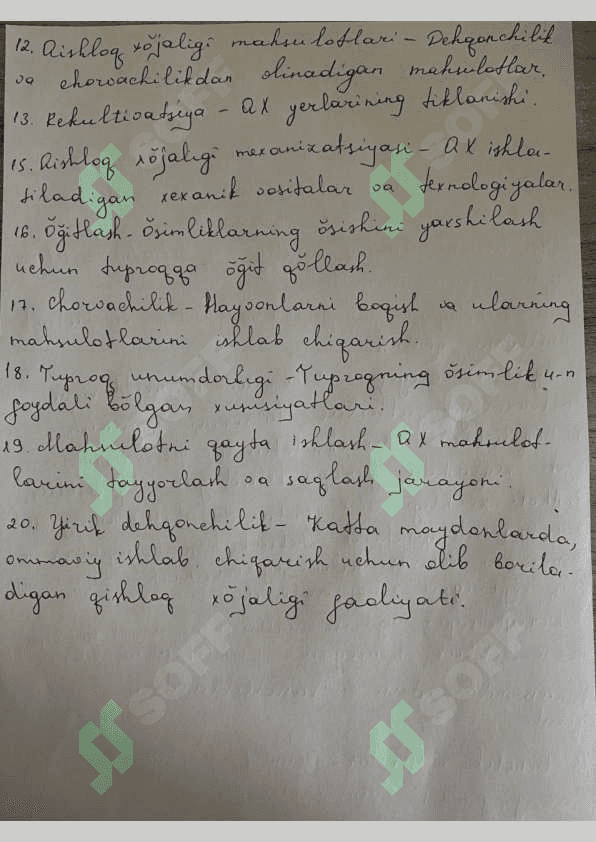 Ozbek tili mustaqil ish 3